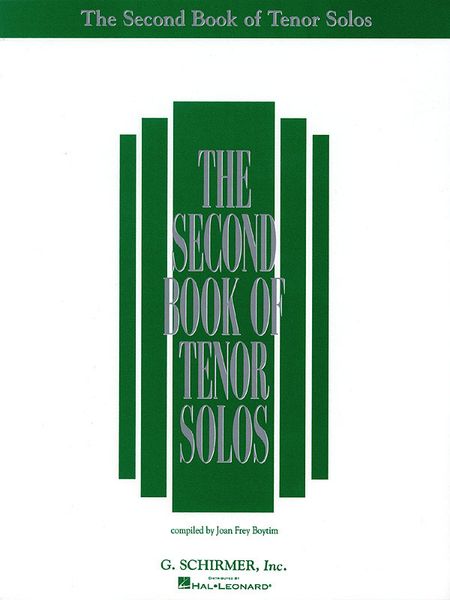 Second Book Of Tenor Solos / compiled by Joan Frey Boytim.