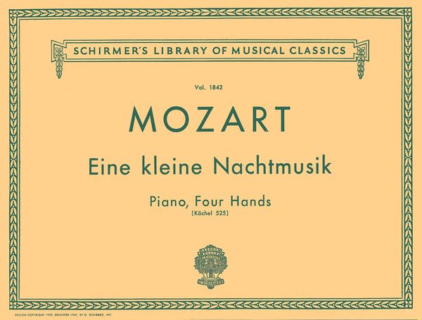 Eine Kleine Nachtmusik, K. 525 : arranged For Piano Duet.