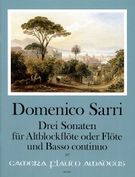 Drei Sonaten Für Altblockflöte Oder Flöte Und Basso Continuo / Edited By Bernhard Päuler.
