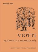 Quartet In E Flat Major, Op. 22/3 : For Flute, Violin, Viola And Violoncello.
