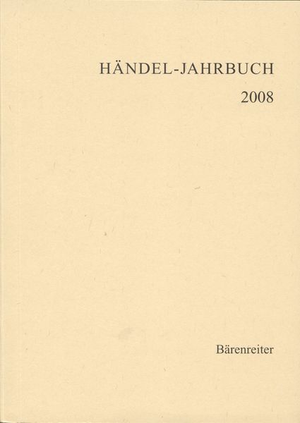 Händel-Jahrbuch 2008.
