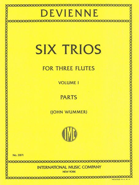 Six Trios For Three Flutes, Vol. I.