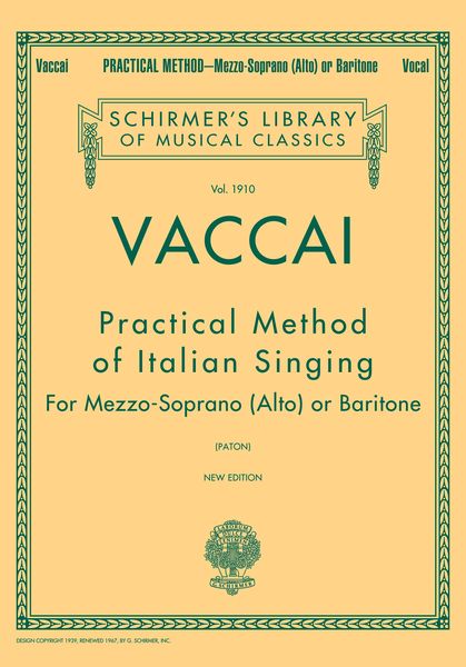 Practical Method Of Italian Singing : For Alto Or Baritone Voice.