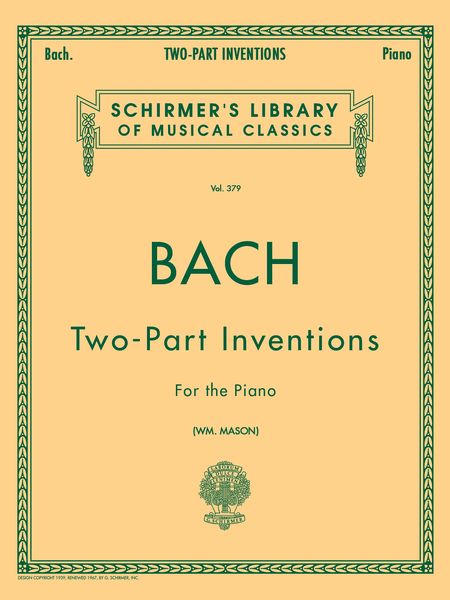 15 Two-Part Inventions : For Piano / edited by Mason.