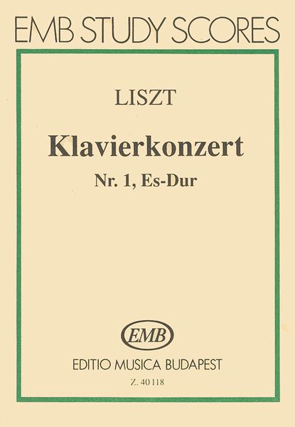 Piano Concerto No. 1 In E Flat Major (R. 455) / edited by Rados Ferenc.