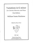 Variations In G Minor : For Clarinet, Bassoon, and Piano / edited by Bruce Gbur.