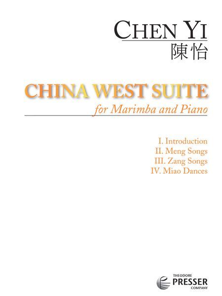 China West Suite : For Marimba And Piano.