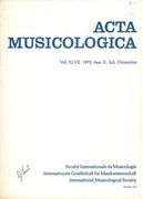 Acta Musicologica, Vol. XLVII, Fasc. II.