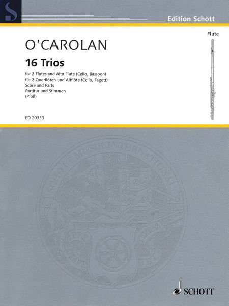 16 Trios : For 2 Flutes and Alto Flute (Cello, Bassoon) / arranged by Patrick Pföss.