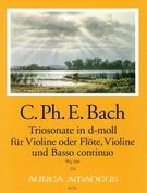 Triosonate In D-Moll, Wq 160 : Für Violine Oder Flöte, Violine und Basso Continuo.