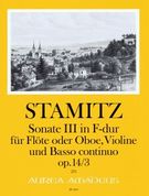 Sonate III In F-Dur : Für Flöte Oder Oboe, Violine und Basso Continuo, Op. 14/3.