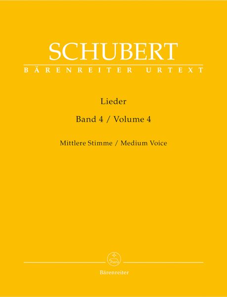 Lieder, Vol. 4 : Medium Voice / edited by Walther Dürr.