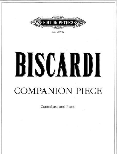 Companion Piece : For Contrabass and Piano.