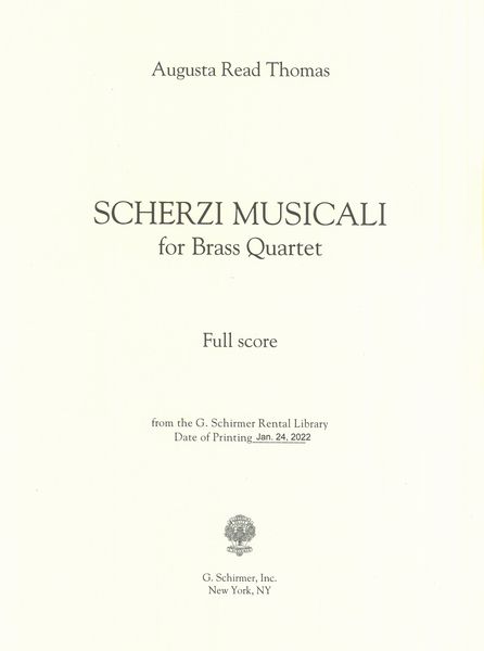 Scherzi Musicali : For Brass Quartet (2007).