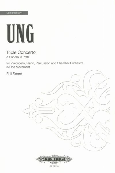 Triple Concerto - A Sonorous Path : For Violoncello, Piano, Percussion and Chamber Orchestra.