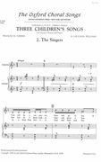 Three Children's Songs, No. 2 The Singers : For Unison Voices and Piano.
