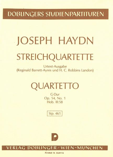 Quartetto G-Dur, Op. 54, No. 1, Hob. III:58.