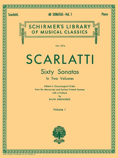 60 Sonatas, Vol. 1 / edited by Ralph Kirkpatrick.
