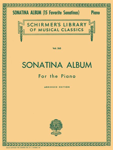 Sonatina Album (Abridged) : For Piano.