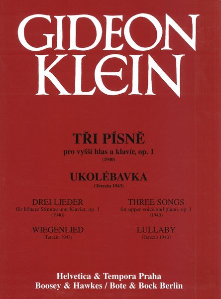 Three Songs, Op. 1 : For Upper Voice and Piano (1940); Lullaby (1943).