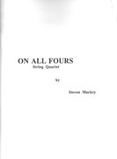 On All Fours : For String Quartet (1990).