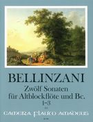Zwölf Sonaten : Für Altblockflöte (Flöte, Violine) und Basso Continuo, 1-3 / ed. by Winfried Michel.