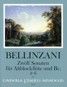 Zwölf Sonaten : Für Altblockflöte (Flöte, Violine) und Basso Continuo, 4-6 / ed. by Winfried Michel.