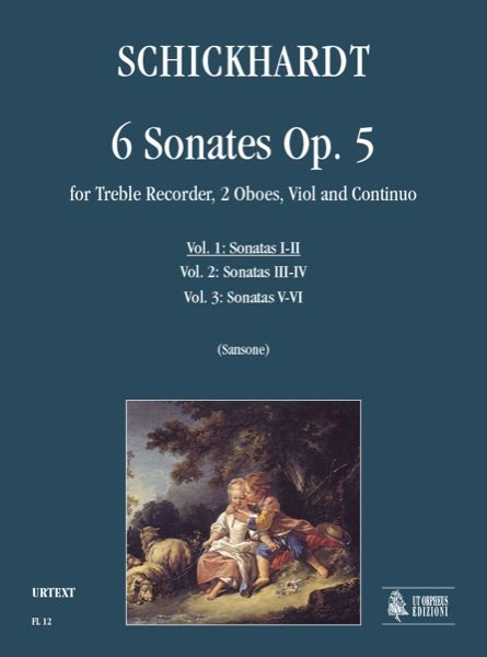 6 Sonates, Op. 5 : For Treble Recorder, 2 Oboes, Viol and Continuo - Vol. 1 / Ed. Nicola Sansone.