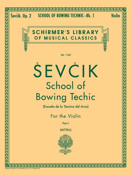 School Of Bowing Technic, Op. 2 : Vol. 1.