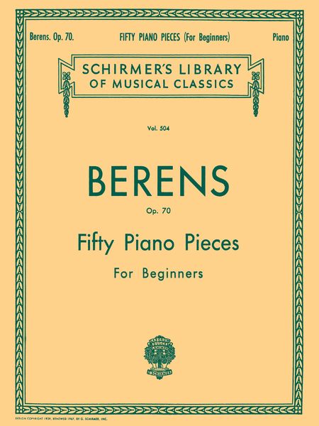 50 Pieces Without Octaves (For Beginners), Op. 70 : For Piano.