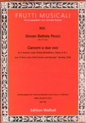 Canzoni A Due Voci : Für 2 Violinen (Oder Zinken/Blockflöten), Basso & B. C. / ed. Jolando Scarpa.
