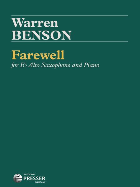 Farewell : For Eb Alto Saxophone and Piano.