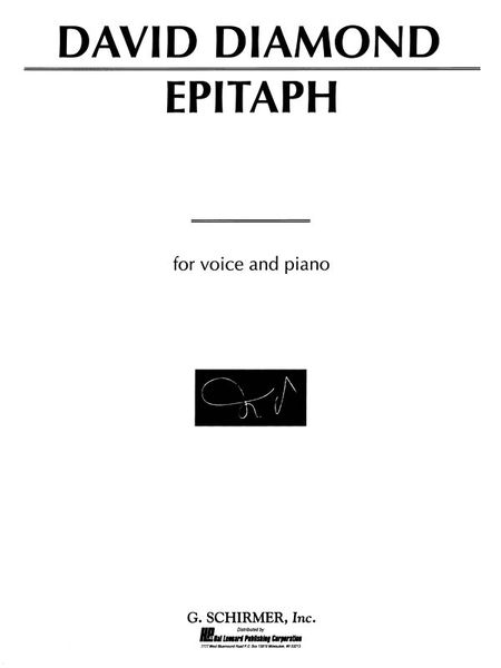 Epitaph : For Voice And Piano.