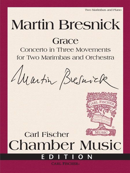 Grace - Concerto In Three Movements : For Two Marimbas and Orchestra (2000) - Piano reduction.