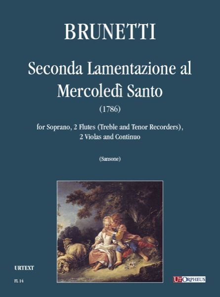 Seconda Lamentazione Al Mercoledi Santo (1786) : For Soprano, 2 Flutes, 2 Violas and Continuo.