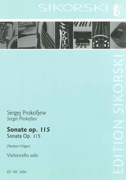 Sonata, Op. 115 : For Violoncello Solo / transcribed by Nobert Hilger.