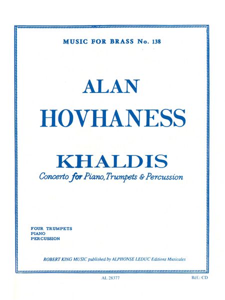 Khaldis, Op. 91 : Concerto For Piano, 4 Trumpets & Percussion.