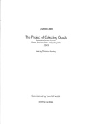 Project Of Collecting Clouds : For Amplified Chamber Ensemble (2009).