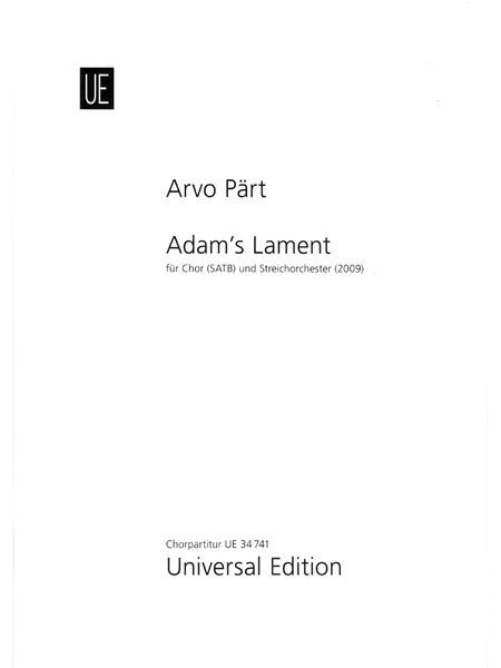 Adam's Lament : For SATB and String Orchestra.