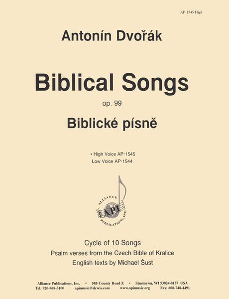 Biblical Songs - Cycle Of 10 Songs : For High Voice and Piano.