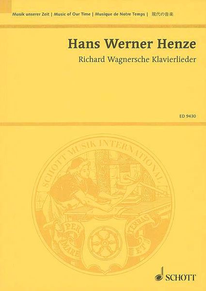 Richard Wagnersche Klavierlieder : Für Zwei Soli, Gemischten Chor und Orchester (1998/99).