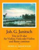Trio In D-Dur : Für Violine, Viola Oder Violine und Basso Continuo / Ed. Harry Joelson.