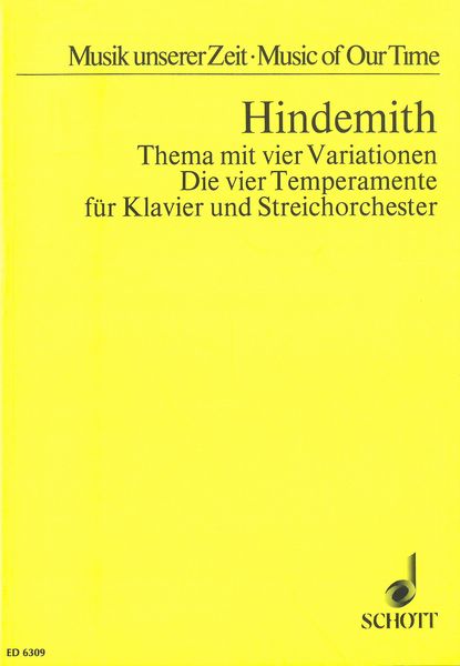 Thema Mit Vier Variationen (Die Vier Temperamente) : For Piano and String Orchestra.