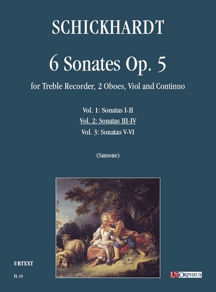 6 Sonates, Op. 5 : For Treble Recorder, 2 Oboes, Viol and Continuo - Vol. 2 / Ed. Nicola Sansone.