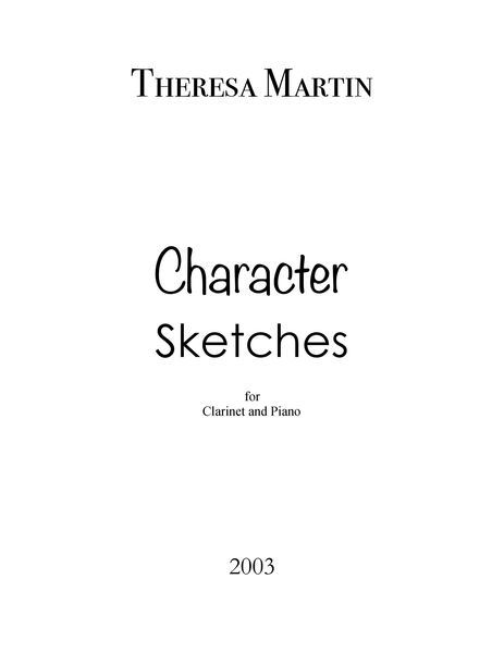 Character Sketches : For Clarinet and Piano (2003).