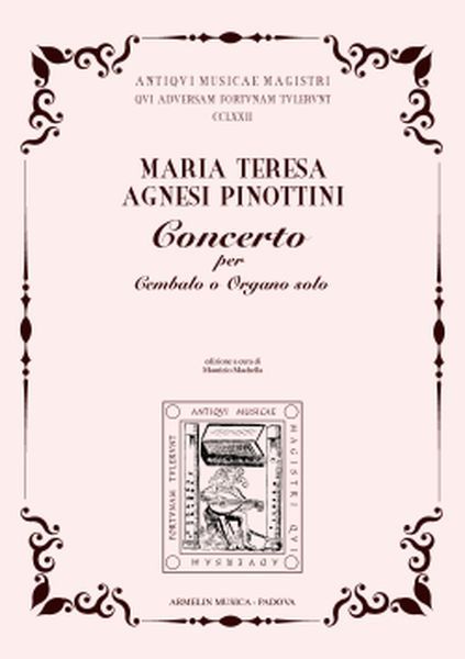 Concerto : Per Organo O Cembalo Solo / edited by Maurizio Machella.