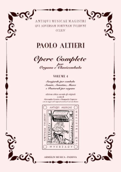 Savojardo Per Cembalo; Sonate, Sonatine, Marce E Pastorli Per Organo.