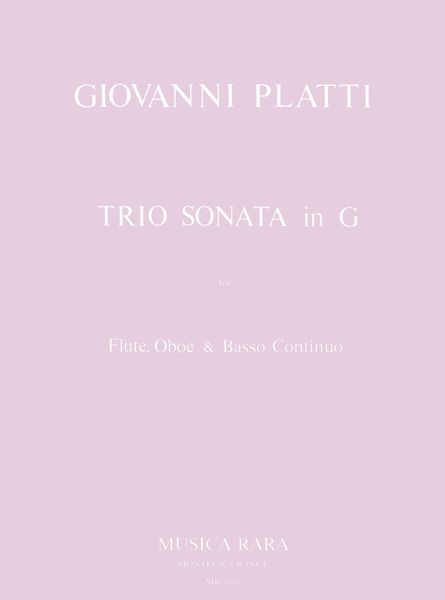 Triosonate In G : For Flute, Oboe and Basso Continuo / edited by R. Hervig and Himie Voxman.