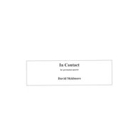 In Contact : For Percussion Quartet (2006).