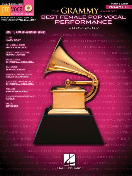 Grammy Awards : Best Female Pop Vocal Performance, 2000-2009.